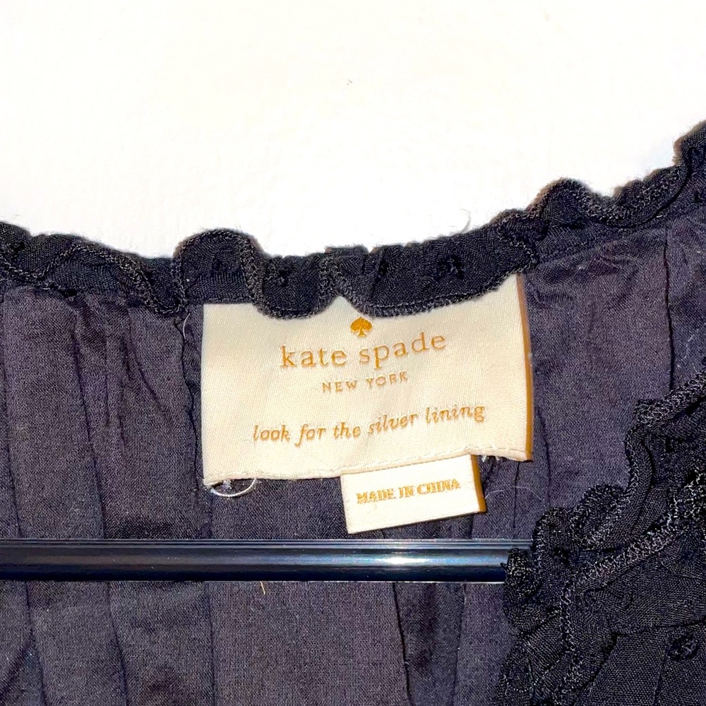 Kate spade black mid length dress. size large